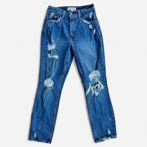 Abercrombie fitch high rise mom curve love jeans
